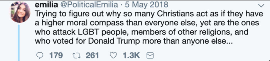 Tweet from Emilia